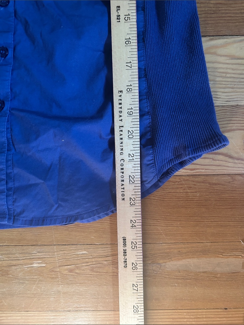 Women’s Button-Down Shirt - Deep Royal Blue - Picture 11 of 11